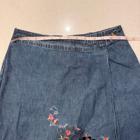 Vintage Disney Mickey & Minnie Embroidered Denim Skort Women’s Small Cottagecore - Picture 9 of 11